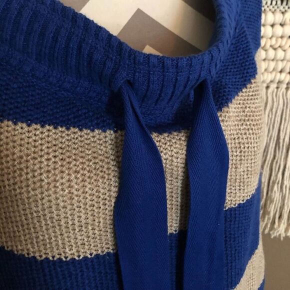 Free People Cassidy Blue Striped Sweater - Picture 6 of 9